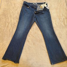 Levi Strauss  Co. Signature Women's Jeans Mid-Rise Bootcut Size 12 Dark Blue