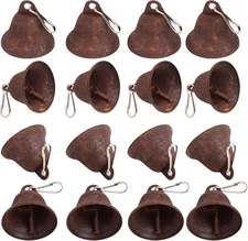 34 Pcs Rusty Craft Bells Small Vintage Bells for Wind Chimes Home Decor