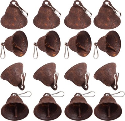 34 Pcs Rusty Craft Bells Small Vintage Bells for Wind Chimes Home Decor