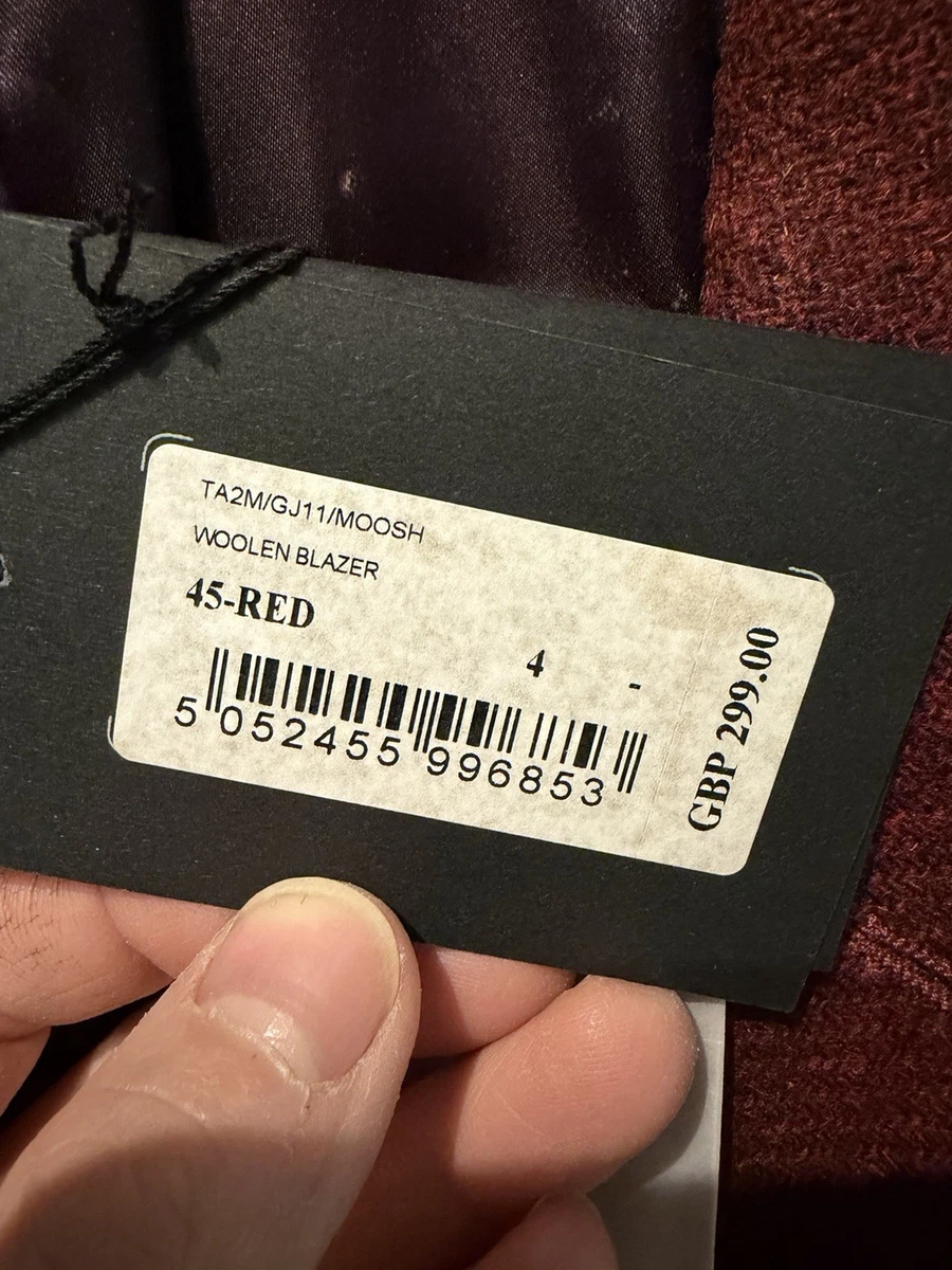 Ted Baker Blazer - Maroon - Size 4 Large - NEW - Very Rare