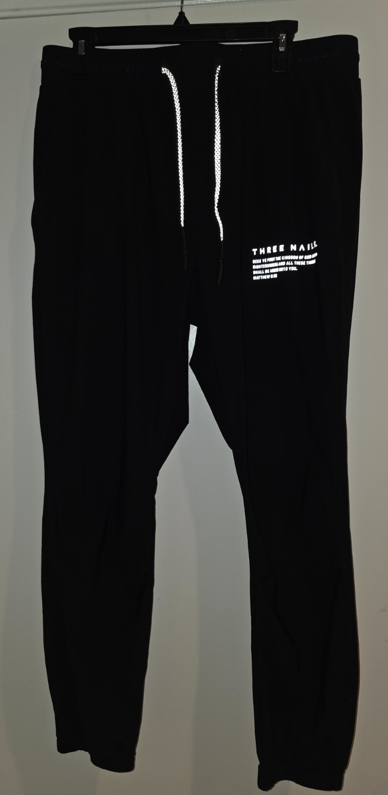 Three Nails Performance Athletic Joggers Black Me… - image 1