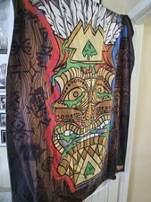Dad Pinz Colorful Tiki Blanket Psychedelic