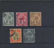 TANGANYIKA 1916 NYASALAND-RHODESIAN FORCE SET OF 5 USED SG N1/N5 CAT &pound;180