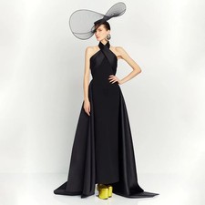 Evening Dresses Halter Ankle Length Column Gowns Sleeveless Formal Party Dresses