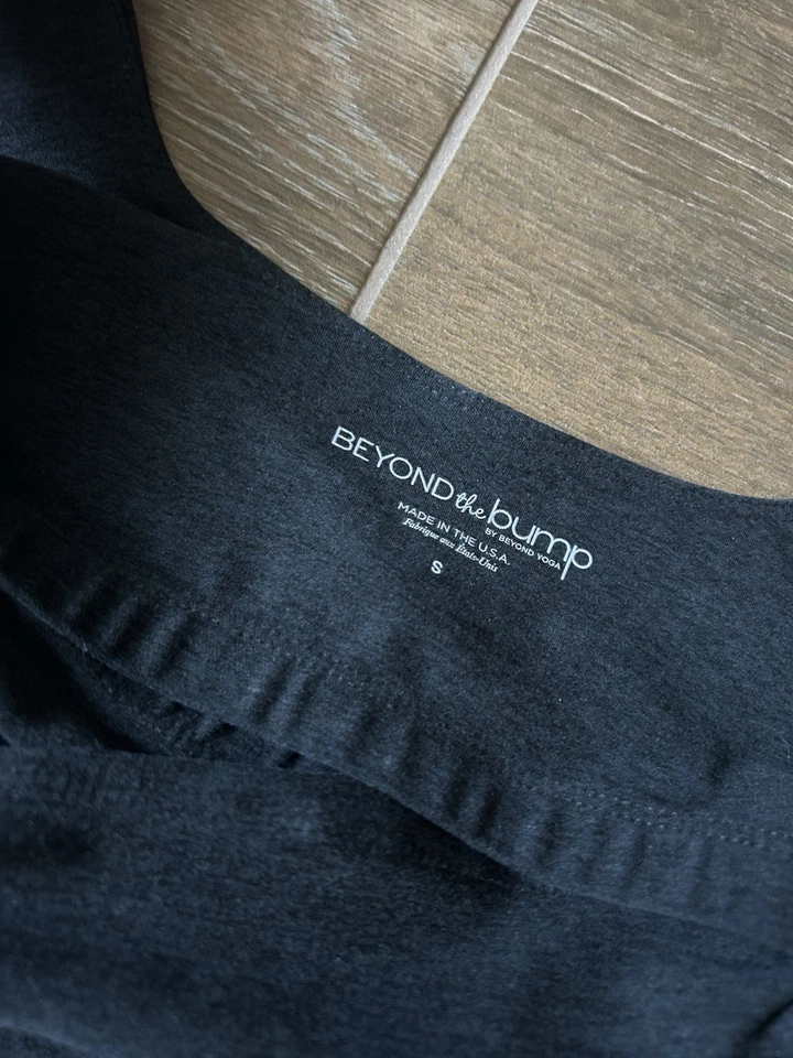 BEYOND YOGA Beyond The Bump Black Maternity Midi Dress Small - Image 3 of 3