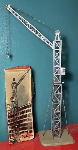 Boxed CKO Kellermann 373 Tower Crane Tin Toy - Western Germany