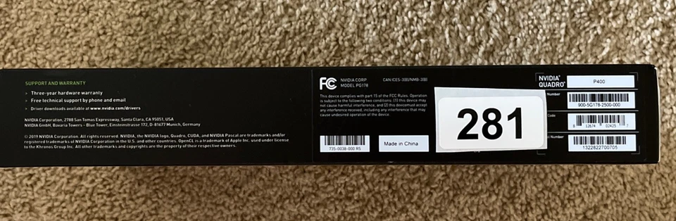 🌟 NVIDIA Quadro P400 2GB GDDR5 Graphics Card 🌟 BRAND NEW 🌟 Factory Sealed 🌟  - Image 4 of 4