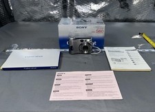 Sony Cyber-shot DSC-S60 4.1MP Digital Silver Camera 3x Zoom LCD W/ Box Manuals