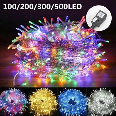 NONMON UK LED Fairy String Lights 10-50m Mains Plug In Christmas Tree Indoor & Outdoor