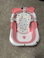 Collapsible Baby Bathtub, Baby Bath Tub with Soft Cushion  Real-Time Thermom...