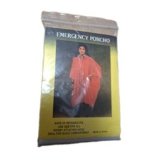 Rain Ponchos with Hood Pack of 6 Clear Disposable One Size Fits All