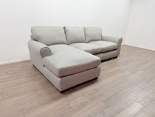 Lisbon Grey Fabric Left Hand Corner Chaise Sofa