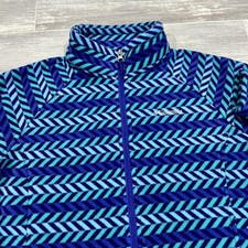 Columbia Jacket Girls Extra Large XL 18/20 Blue/Green Fleece Full Zip Sweater