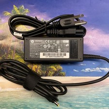 LOT OF 7 Genuine HP 65W 18.5V 3.5A 4.8mm Yellow Tip AC Adapter with AC Cord