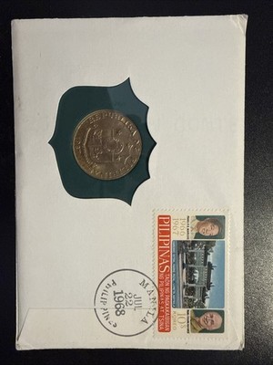 1967 Philippines 50 Sentimos coin Uncirculated In Sealed Mail Received 1968 Rare