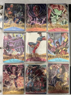Marvel Fleer Trading Card Lot - Metal, Masterpieces, Joe Jusko 