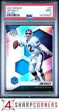 2021 PANINI MOSAIC SILVER PRIZM #27 JIM KELLY HOF POP 2 PSA 9