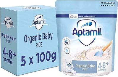 Aptamil Baby Rice Cereal, 4-6+ Months, 100g (Pack of 5) UK