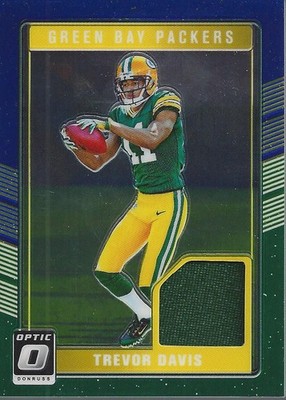 2016 Donruss Optic Rookie Threads Blue and Green #36 Trevor Davis Jersey - FB