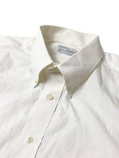 Men Vintage Shirt White Cotton 40 /L / 48