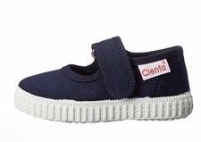 CIENTA Mary Jane Canvas Sneaker Navy Little Girls Sz 13 Machine Washable NEW