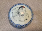 Vintage Murano Italy  Millifiori French Crying Clown Art Glass Paperweight