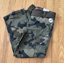 NWT Arizona Jeans Co Boys Camouflage Cargo Pants - Size 10 Husky - Regular 48