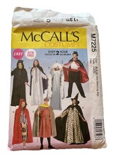 McCalls Cape Tunic costumes Misses Mens Witch,Vampire Unisex Small to XL M7225