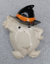 Ghost Halloween Hat Brooch Pin