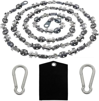 Hand Chain Saw 53 Inch Rope with 68 Blades Tree Cutting