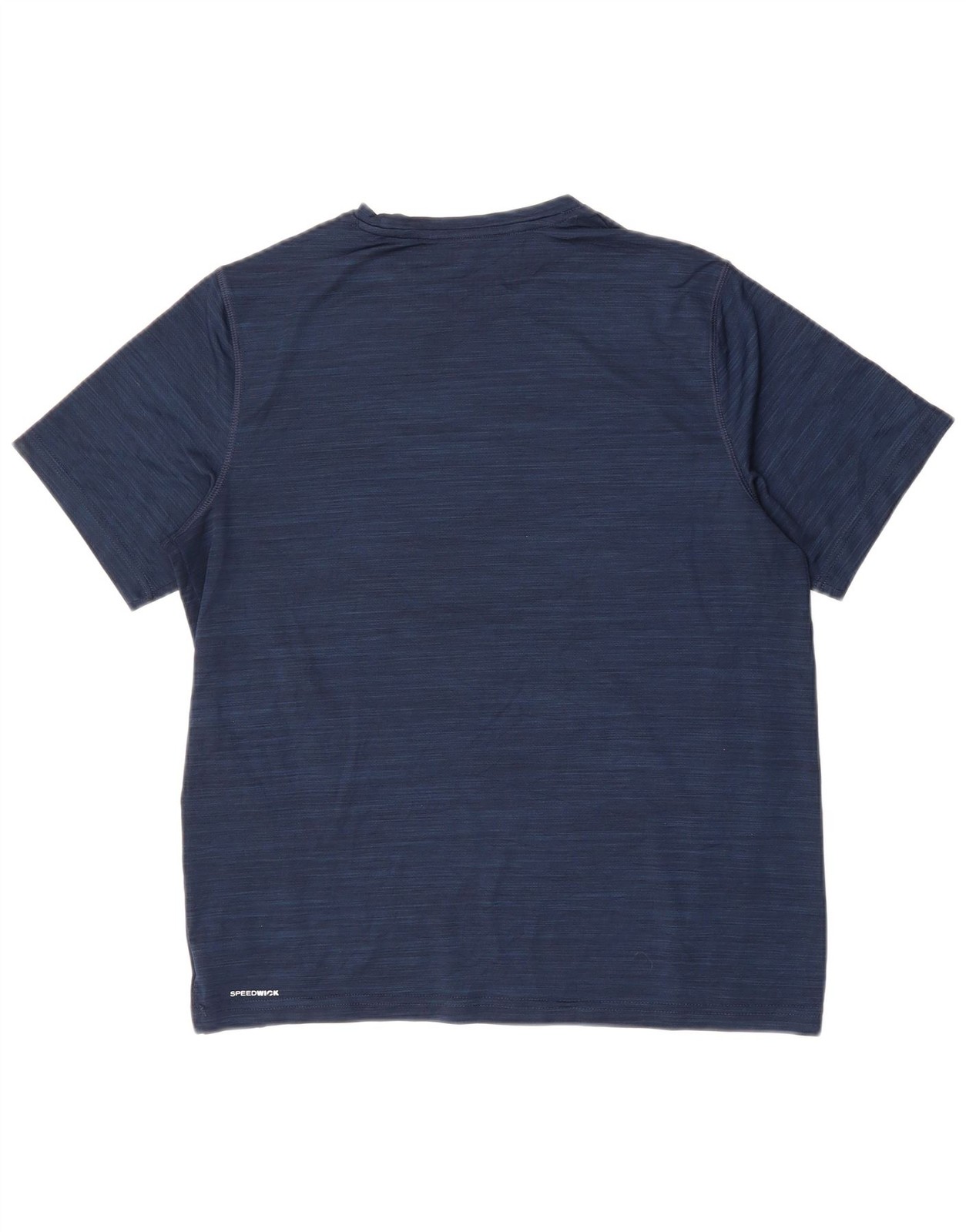 REEBOK Mens T-Shirt Top Medium Navy Blue Flecked Polyester DJ23 thumbnail 2