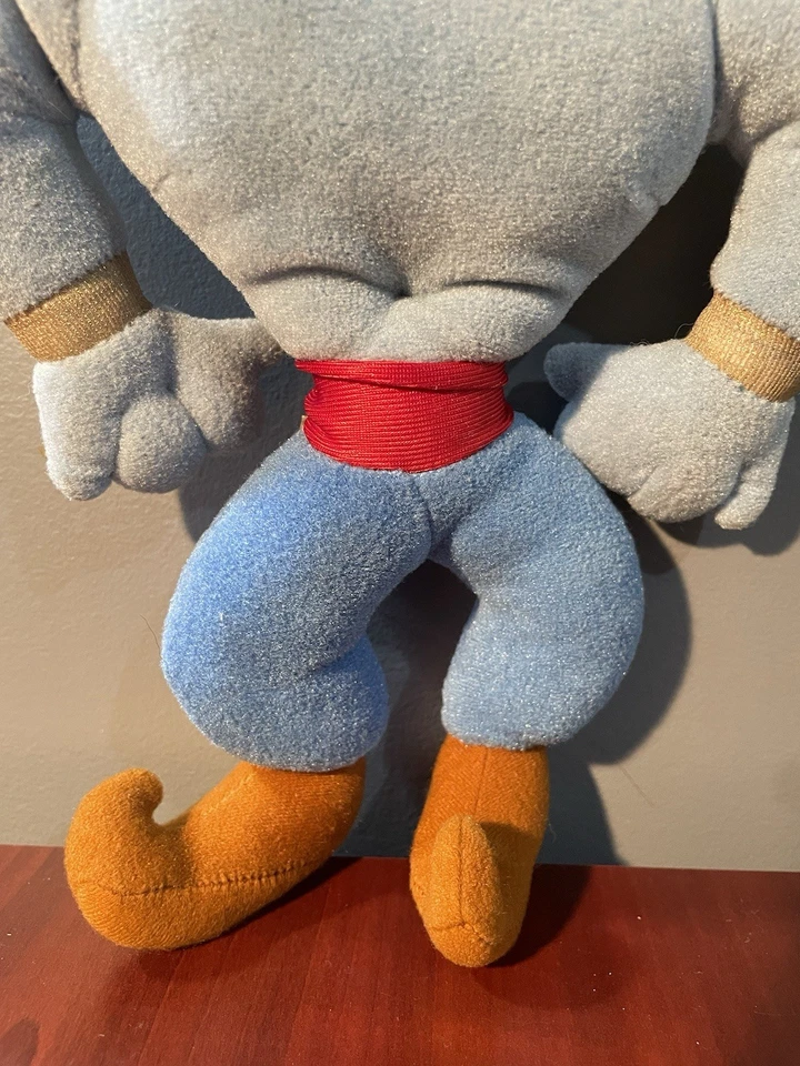 Disney Aladdin Años 90 Genio Peluche Vinilo Cabeza Aplausos 11” Foto 3 de 4