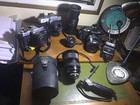Lot Appareils Photos Fujica - Paktica- Pentax -Accessoires + Sac Cuir + Objectif