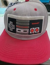 Nintendo NES Controller Snapback Hat Adjustable Baseball Cap Gray  Red