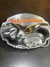Vintage Harley Davidson Harmony Design Siskiyou Co. Bald Eagle Belt Buckle USA