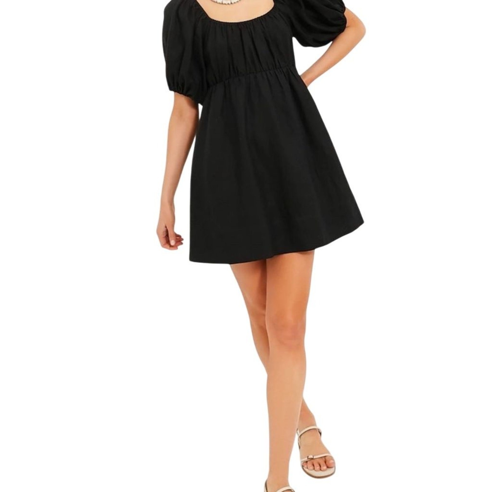 Tuckernuck Pomander Place Black Ares Linen Dress Size Small Mini 2284-27