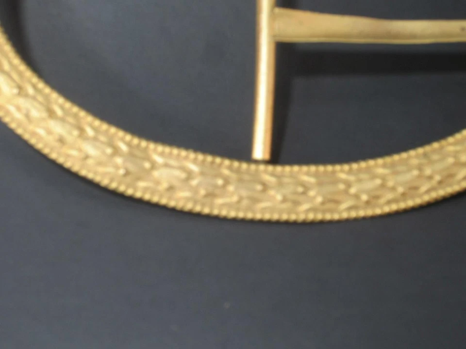 *Hebilla de cinturón grande para damas/mujeres eduardiano dorado ovalado antiguo Foto 2 de 4