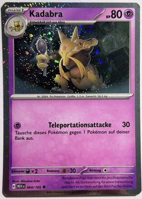 Kadabra 064/165 Cosmo Holo K&P 151 Deutsch NM