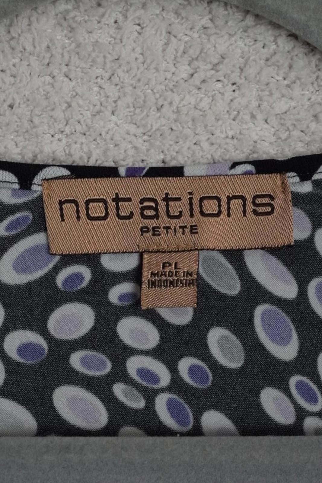 Notations Black and White Patterned Short Sleeve … - image 5