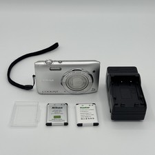 Nikon Coolpix S3500 20.1 Mega Pixels Digital Camera W/ 2 Batteries  Charger