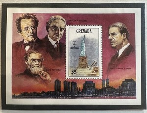 1986 Grenada $5 Statue of Liberty Centennial Stamp Commemorative  (Scott #1351)