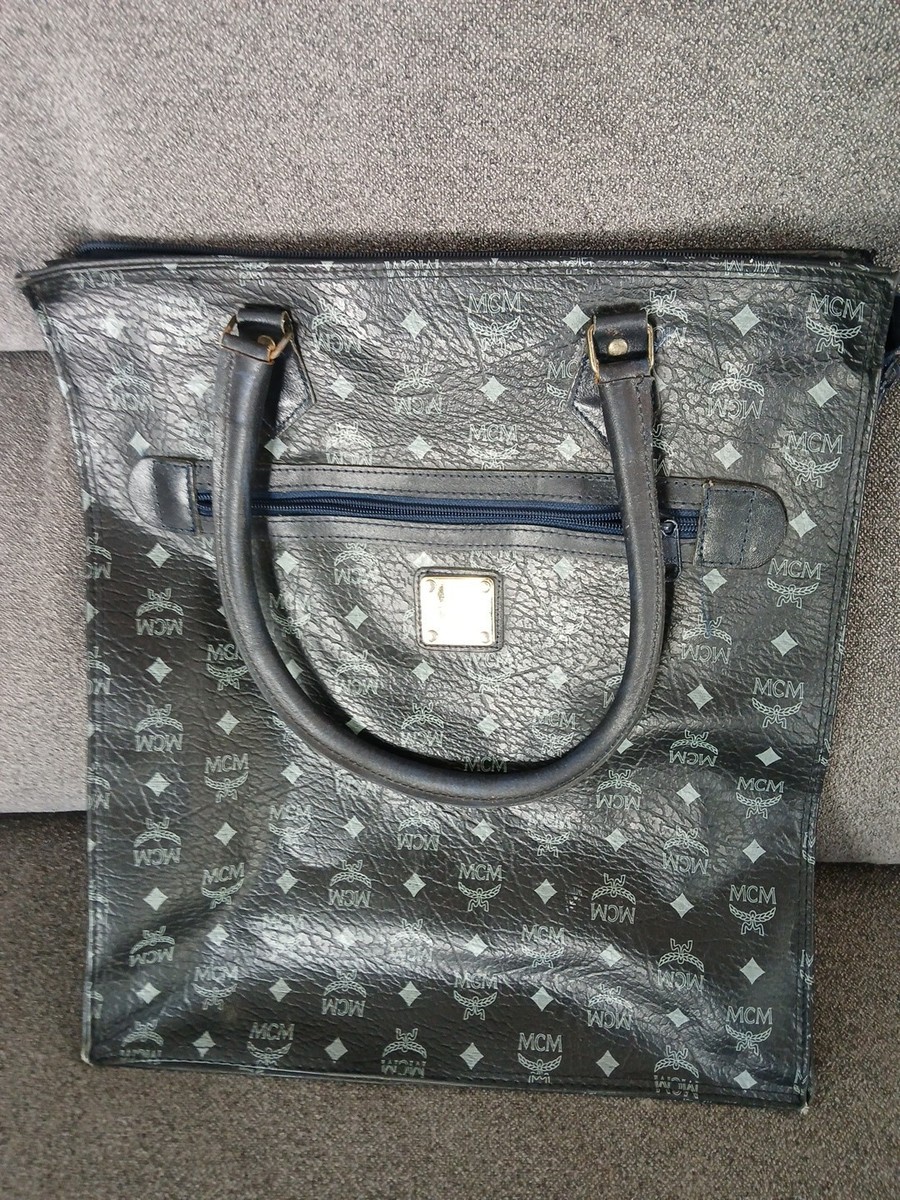 MCM MÜNCHEN TOTE A5819 Leather Bag Designer tote~needs miner