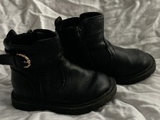 sz 5 BABY GAP BLACK BIKER BOOT EXCELLENT CONDITION TODDLER