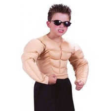 Fun World Muscle Shirt Fit Buff Gym Child Funny Halloween Costume 5852