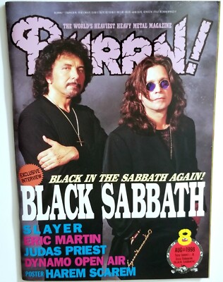 BURRN! MAGAZINE OZZY OSBOURNE 1998 JAPAN METALLICA IRON MAIDEN