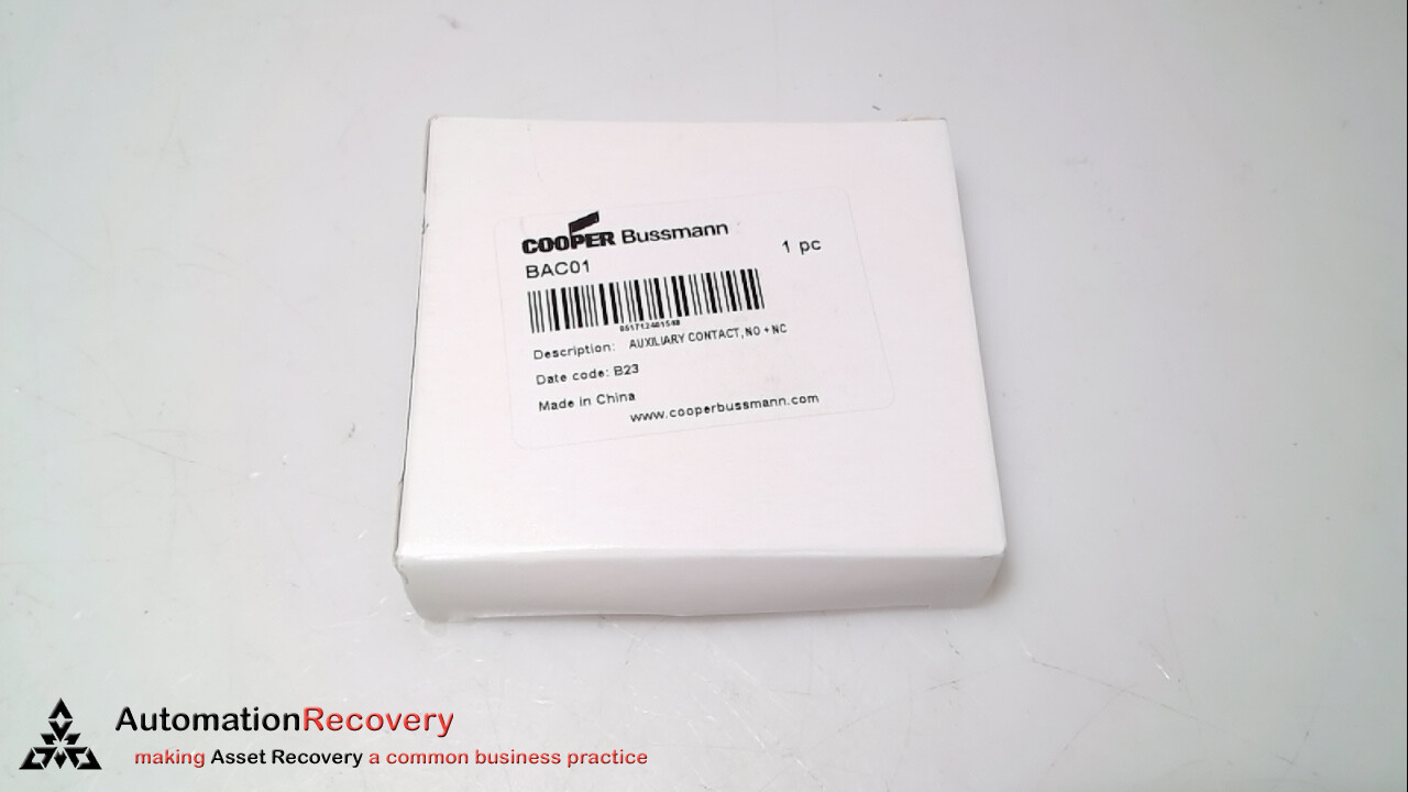 COOPER BUSSMANN BAC01 AUXILIARY CONTACT, NEW 283843 eBay