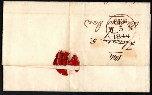 SG8 (BS24) 1d Red Imperf Plate 35 - LC - 4 Margin - Very fine - On Cover - Bild 3 von 5
