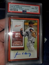 2015 Panini Contenders Jarlin Garcia Prospect Ticket Auto PSA 8 NM-MINT-MARLIN🐟