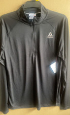 NWT MEN'S REEBOK LONG SLEEVE PULLOVER SWEATSHIRT LARGE 1/2 ZIP