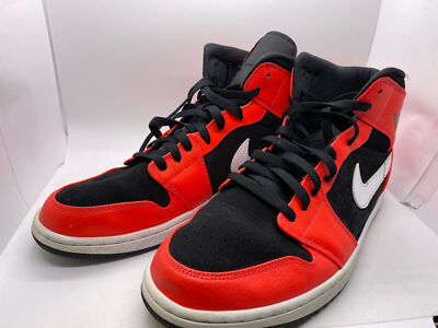 Authentic Nike Air Jordan 1 Mid Men's Size 13 Black Infrared 23